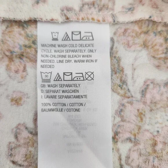 Joan Rivers Size XL Floral Print Flannel Long Sleeve Cotton Women's Top Blouse - Picture 8 of 9